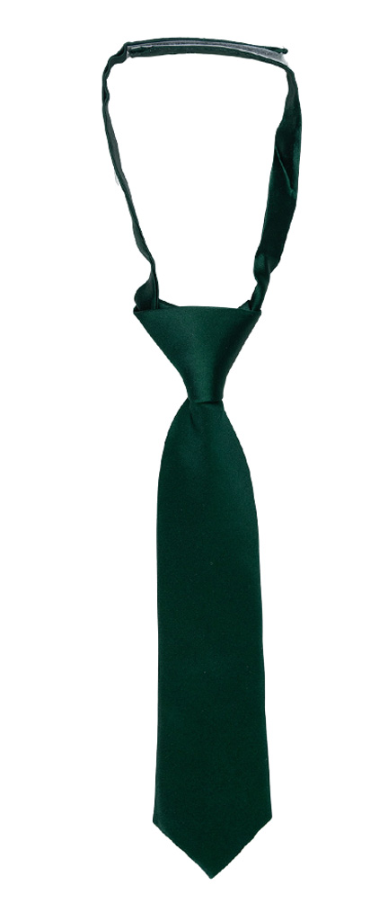 SATIN FOREST GREEN corbata pequeña pre-atada niño