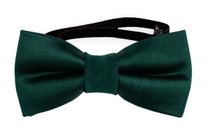 SATIN FOREST GREEN pajarita bebé