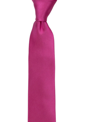SATIN HOT PINK corbata para niños medianos