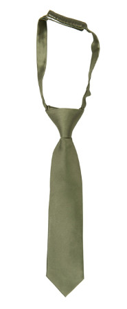 SATIN MOSS GREEN corbata pequeña pre-atada niño
