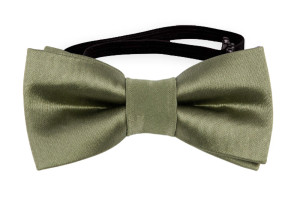 SATIN MOSS GREEN pajarita bebé