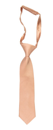 Satin Peach Pink corbata pequeña pre-atada niño