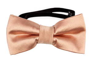 Satin Peach Pink pajarita bebé