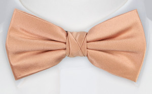 Satin Peach Pink pajarita