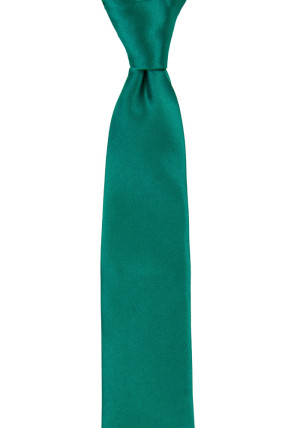 SATIN PERSIAN GREEN corbata para niños medianos