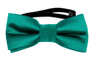 SATIN PERSIAN GREEN pajarita bebé