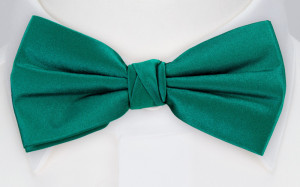 SATIN PERSIAN GREEN pajarita