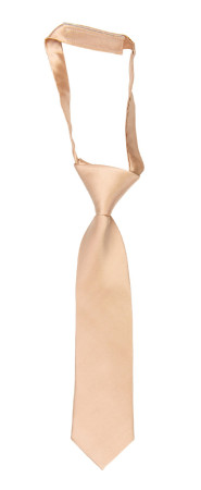 Satin Powder Peach corbata pequeña pre-atada niño
