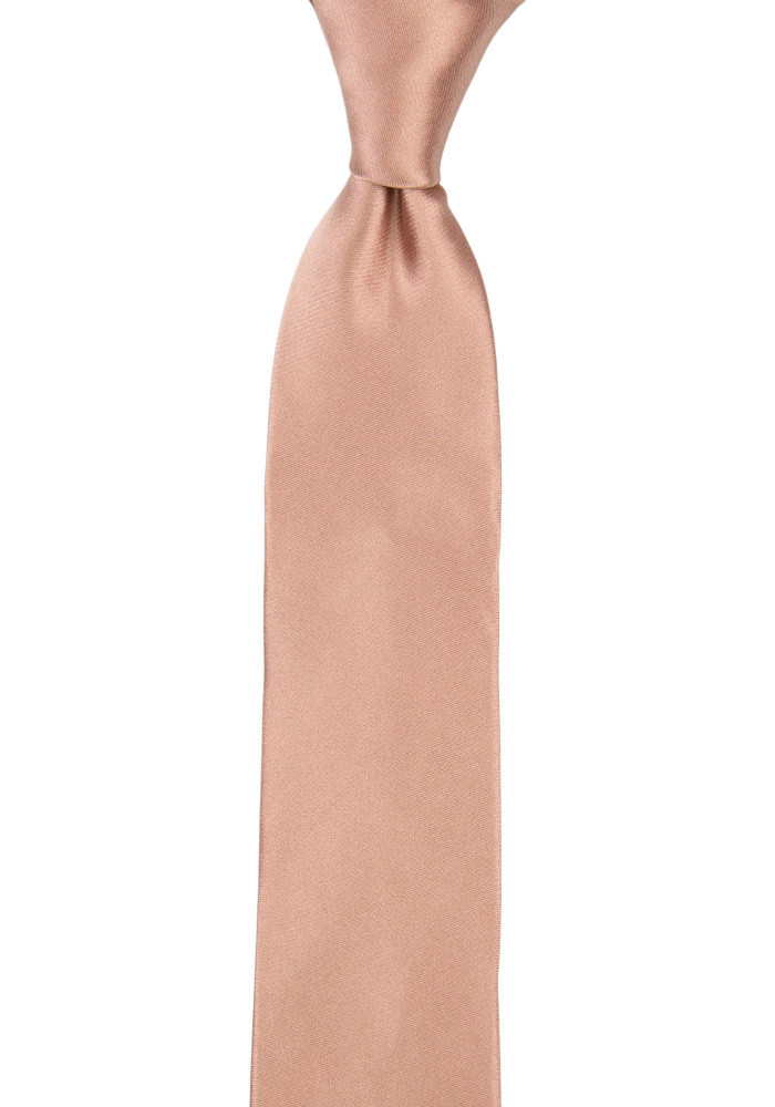 Satin Rose Gold corbata delgada