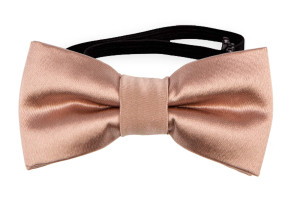 Satin Rose Gold pajarita bebé