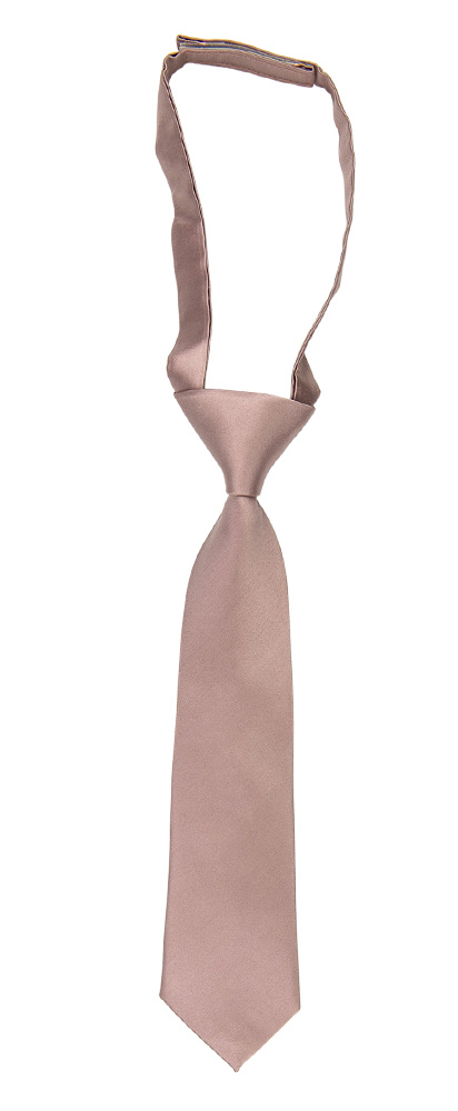 Satin Rose Taupe corbata pequeña pre-atada niño