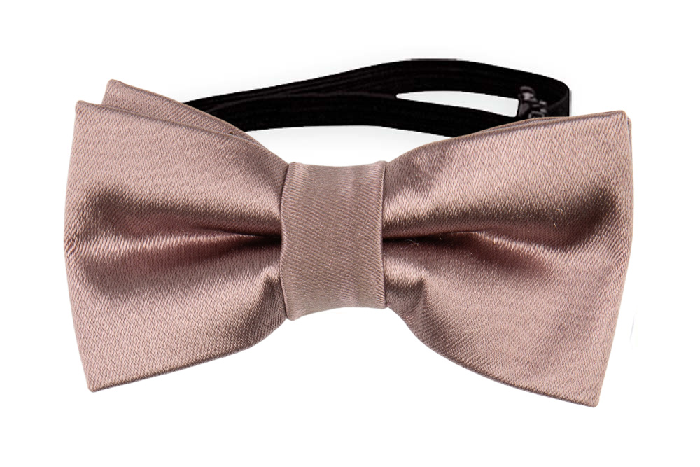 Satin Rose Taupe pajarita bebé
