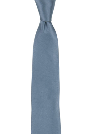 SATIN SLATE BLUE corbata para niños medianos