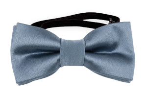 SATIN SLATE BLUE pajarita bebé