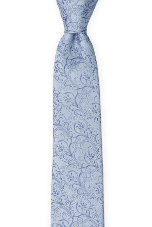 SCROLLER Light blue corbata delgada