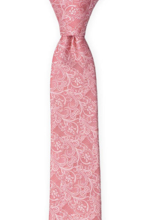 SCROLLER Vintage pink corbata delgada