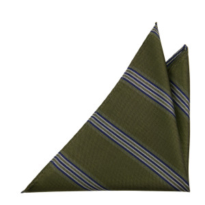 SERIOUSSTRIPES MOSS GREEN pañuelo de bolsillo