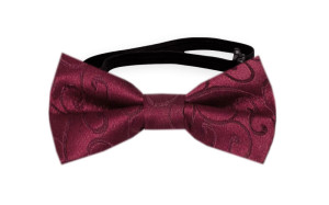 SNAZZY Dark red pajarita bebé