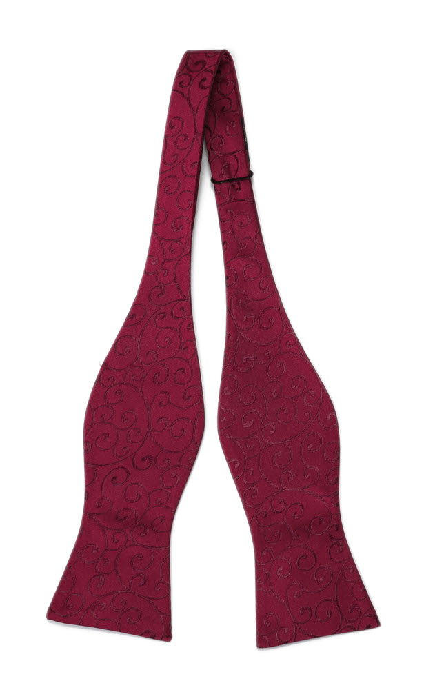SNAZZY Dark red pajarita sin atar