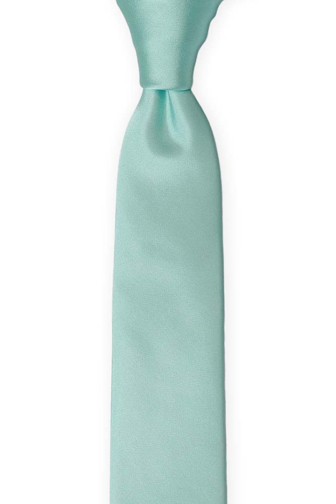 SOLID Aquamarine turquoise corbata delgada