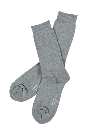 SOLID COTTON GREY MELANGE calcetines