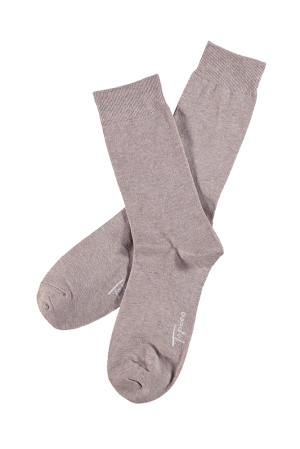 SOLID COTTON SAND MELANGE calcetines
