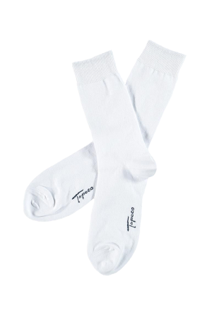 SOLID COTTON WHITE calcetines