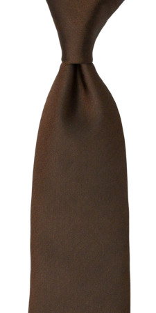 SOLID Dark brown corbata