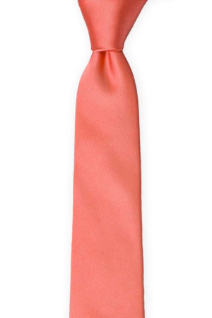 SOLID Dark coral corbata para niños medianos