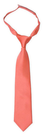 SOLID Dark coral corbata pequeña pre-atada niño
