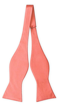 SOLID Dark coral pajarita sin atar