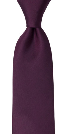 SOLID Eggplant corbata