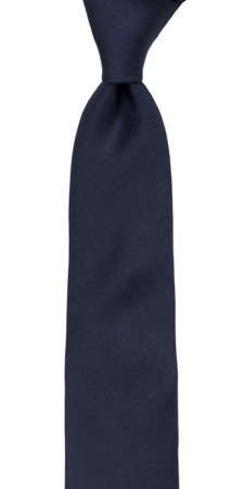SOLID Navy blue corbata delgada