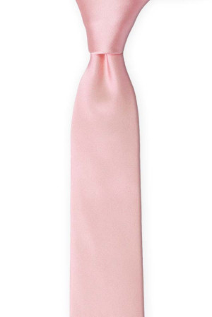 SOLID Pale pink corbata para niños medianos