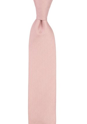 Solid Powder Pink corbata para niños medianos