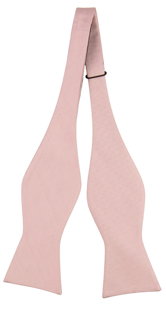 Solid Powder Pink pajarita sin atar