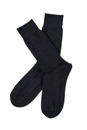 SOLID RIB NAVY calcetines
