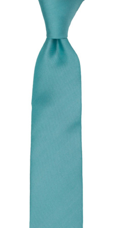 SOLID Turquoise corbata delgada