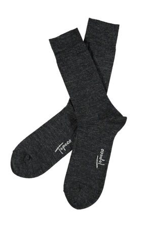 SOLID WOOL ANTHRACITE MELANGE calcetines