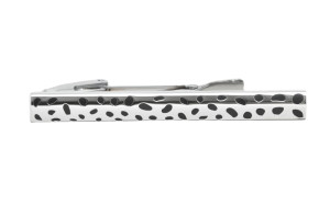 Spotted Silver/Black alfiler de corbata