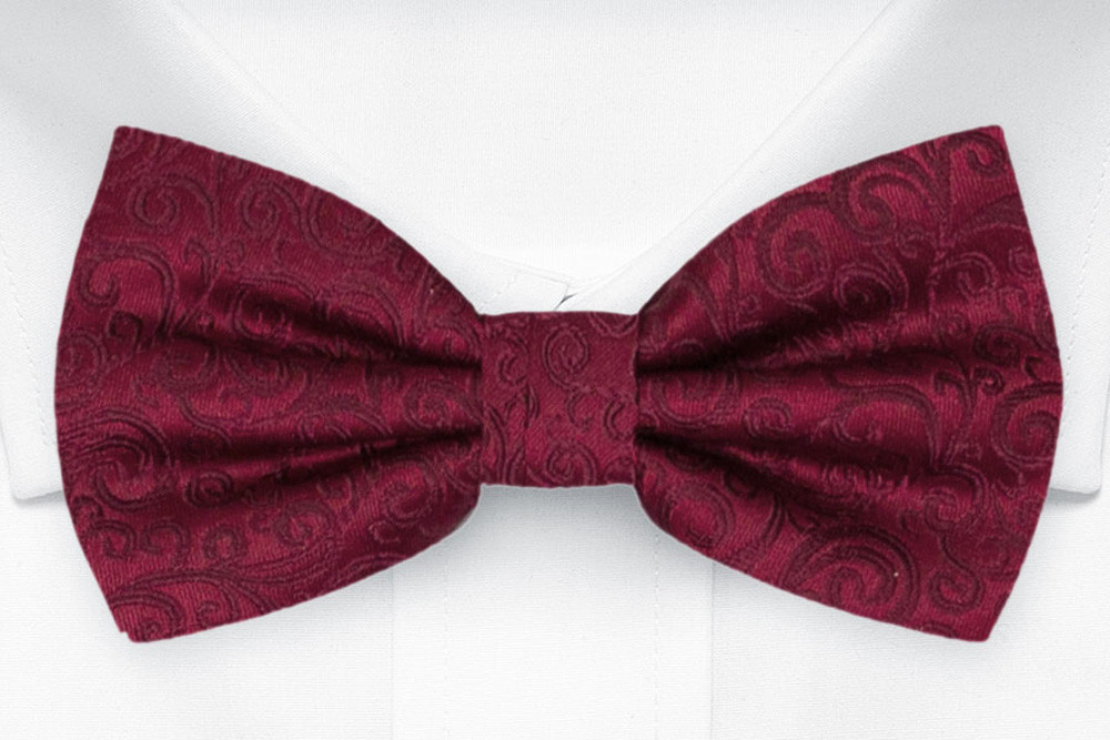 SWANKY Dark red pajarita atada