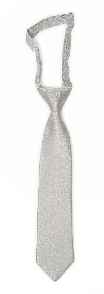 SWANKY Silver corbata pequeña pre-atada niño