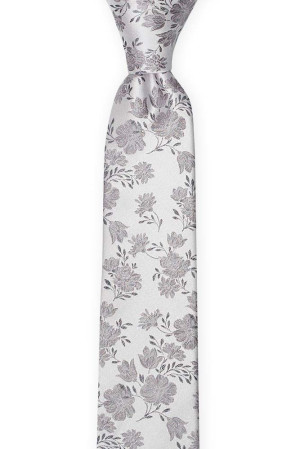 TOSSBLOSSOM Silver grey corbata para niños medianos