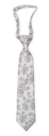 TOSSBLOSSOM Silver grey corbata pequeña pre-atada niño