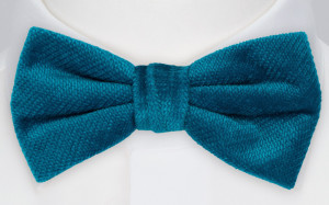 Velvet Blue Teal pajarita