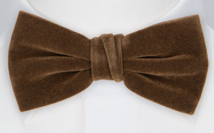 Velvet Cocoa Brown pajarita
