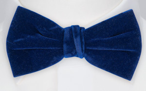 Velvet Dark Blue pajarita