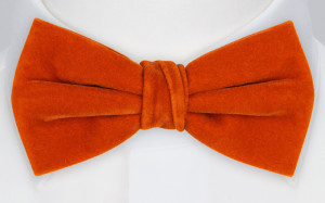 Velvet Deep Orange pajarita