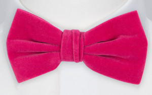 Velvet Deep Pink pajarita