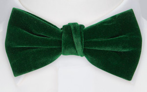 Velvet Forest Green pajarita
